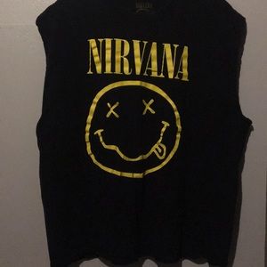 Black Nirvana Sleeveless Shirt